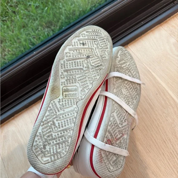 Alpine Swiss White and Gray Men’s Shoes - Picture 4 of 4